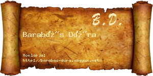 Barabás Dóra névjegykártya